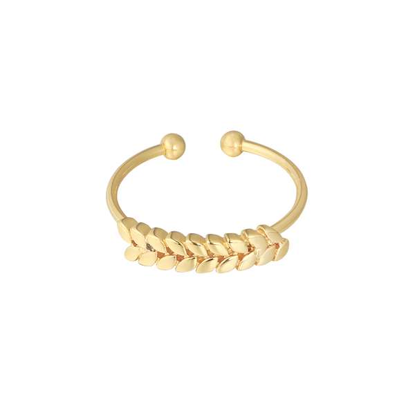 Gouden ring Feather Row