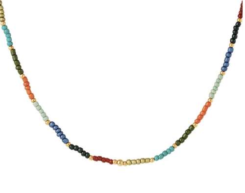 Multicolour kralen ketting